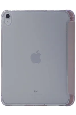 Прозрачный чехол-книжка для iPad 10 с тройным загибом Розовый 400_400_121600