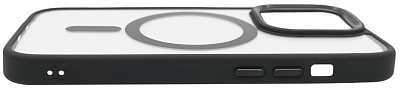 Чехол прозрачный с цветным бортиком MagSafe iPhone 14 Pro Max Черный 400_400_642394