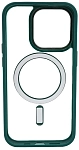 Чехол прозрачный с цветным бортиком MagSafe iPhone 14 Pro Зеленый 250_100_642408