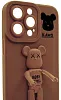 Силиконовый чехол для iPhone 13 Pro Max с 3D мишкой Коричневый 100_100_137704