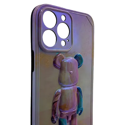 Чехол для iPhone 13 Pro с 3D мишкой Голографический 400_400_136020