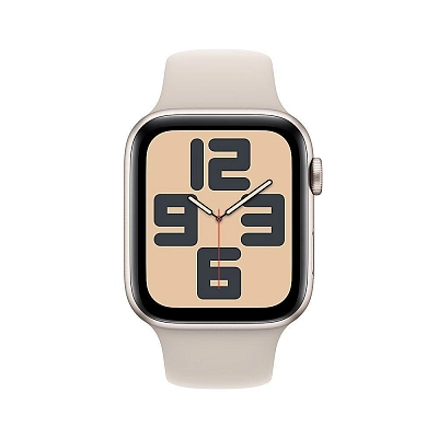 Часы Apple Watch Series SE 2024 44mm Aluminium Case GPS Sport Band Starlight S/M 400_400_640560