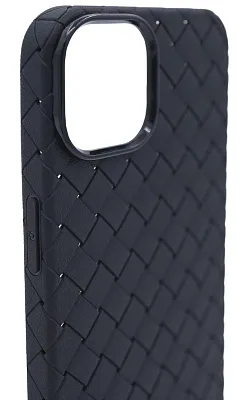 Плетеный Силиконовый чехол для iPhone 14 Черный 400_400_137668