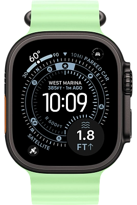 Часы Apple Watch Ultra 3 49mm Titanium Case Black / Ocean Band Neon Green 400_400_551028