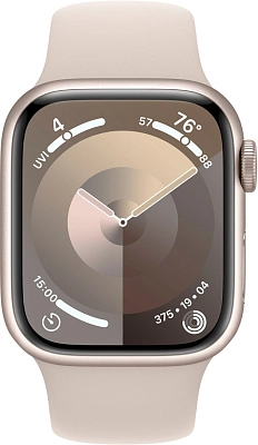 Часы Apple Watch Series 9 45mm Aluminium Case Sport Band Starlight M/L 400_400_640304