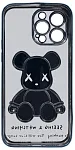 Чехол для iPhone 14 Pro Max прозрачный с 3D мишкой Голубой 250_100_533961