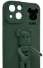 Силиконовый чехол для iPhone 13 Pro с 3D мишкой Зеленый 100_100_137724