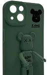 Силиконовый чехол для iPhone 14 Pro Max с 3D мишкой Зеленый 250_100_135883