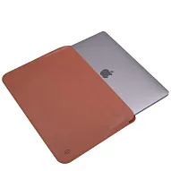 Кожаный чехол для MacBook Pro 14.2 WIWU Skin Pro 2 Brown 500_191_131541