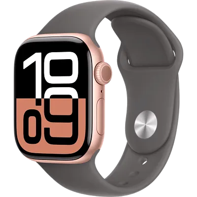 Часы Apple Watch Series 10 46mm Rose Gold Aluminium Case GPS Sport Band Stone Gray M/L 400_400_150273