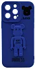 Силиконовый чехол для iPhone 13 Pro Max с 3D мишкой Синий 100_100_137706