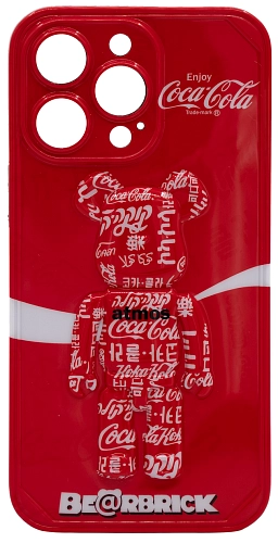 Чехол для iPhone 13 Pro мишка Coca Cola Красный 250_100_761827