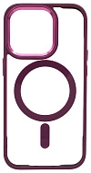 Чехол прозрачный с цветным бортиком MagSafe iPhone 14 Pro Бордовый 500_191_642401