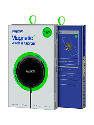 Зарядное устройство Duzzona W1 Magnetic Wireless Charger Type-C с подставкой, Black 400_400_119279