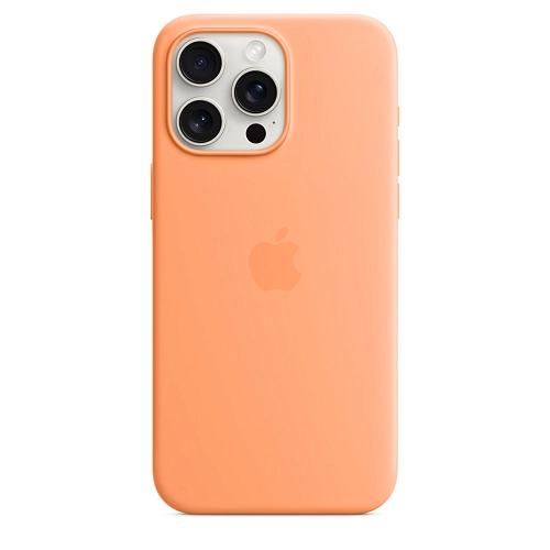 Чехол Apple iPhone 15 Pro Silicone Case with MagSafe -  Orange Sorbet 250_100_761717