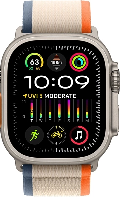 Часы Apple Watch Ultra 2 49mm Titanium Case GPS+Cellular Trail Loop Orange/Beige М/L 400_400_640851