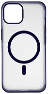 Чехол для iPhone 14 Plus Wlons с MagSafe прозрачный матовый с рамкой Синий 500_191_533688