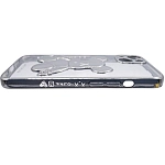 Чехол для iPhone 13 mini прозрачный с 3D мишкой Серебристый 250_100_533396
