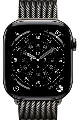 Часы Apple Watch Series 11 46mm Titanium Case Milanese Loop Slate S/M 400_400_640070
