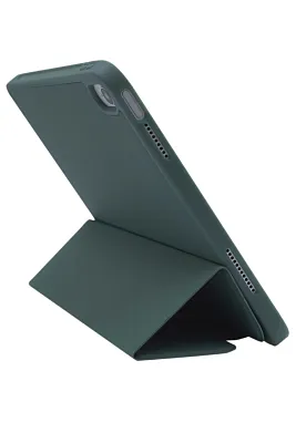 Чехол-книжка для iPad 10 3 загиба силиконовый с рамкой Темно-зеленый 400_400_125433