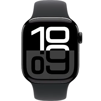 Часы Apple Watch Series 10 46mm Jet Black Aluminium Case GPS Sport Band Black S/M 400_400_372589