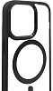 Чехол прозрачный с цветным бортиком MagSafe iPhone 14 Pro Черный 100_100_642430