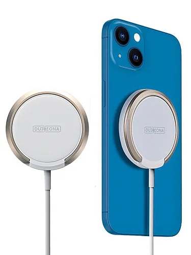 Зарядное устройство Duzzona W1 Magnetic Wireless Charger Type-C с подставкой, White 250_100_119282