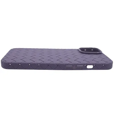 Плетеный Силиконовый чехол для iPhone 14 Plus Фиолетовый 400_400_137632
