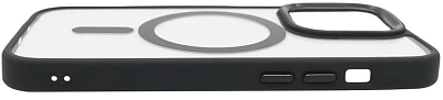 Чехол прозрачный с цветным бортиком MagSafe iPhone 14 Pro Черный 400_400_642429