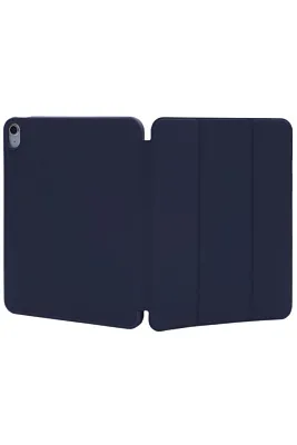 Чехол-книжка для iPad Air 4/5 10.9 3 загиба силиконовый с рамкой Темно-синий 400_400_125606