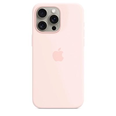 Чехол для iPhone 15 Pro Max Silicone Case with MagSafe - Light Pink 400_400_642070