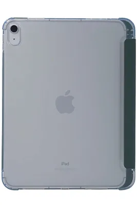 Прозрачный чехол-книжка для iPad Air 4/5 10.9 с тройным загибом Темно-зеленый 400_400_121655