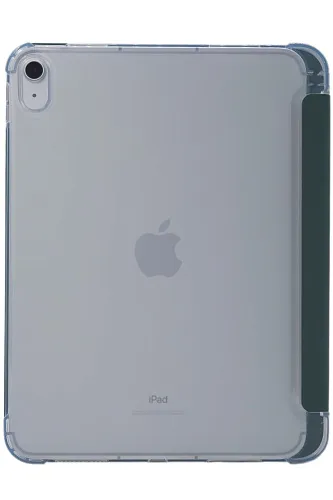 Прозрачный чехол-книжка для iPad Air 4/5 10.9 с тройным загибом Темно-зеленый 250_100_121659