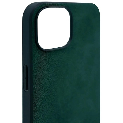 Чехол алькантара для iPhone 14 Зеленый 400_400_533360