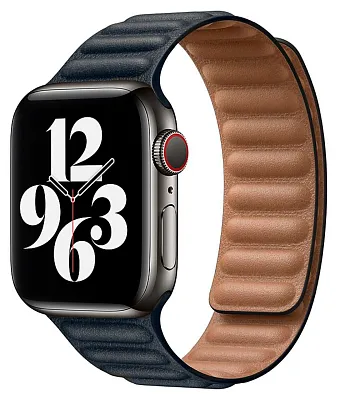 Ремешок из эко-кожи для Apple Watch 45 мм с магнитной застежкой, Midnight 400_400_117710