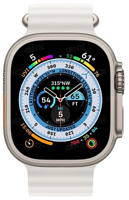 Часы Apple watch Ultra 49mm Titanium Case GPS+Cellular Ocean Band White 400_400_641064