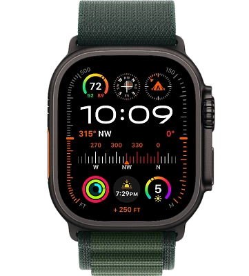 Часы Apple Watch Ultra 2 49mm Black Titanium Case GPS+Cellular Alpine Loop Dark Green S 400_400_640623