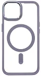 Чехол прозрачный с цветным бортиком MagSafe iPhone 14 Голубой 250_100_535046