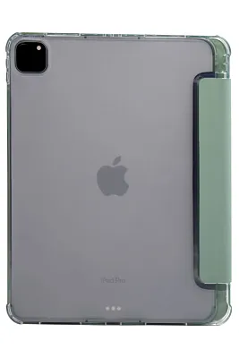 Прозрачный чехол-книжка для iPad Pro 11 с тройным загибом Зеленый 400_400_121679