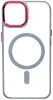 Чехол прозрачный с цветным бортиком MagSafe iPhone 14 Прозрачный 100_100_535054