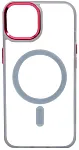 Чехол прозрачный с цветным бортиком MagSafe iPhone 14 Прозрачный 250_100_535054