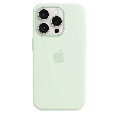 Чехол Apple iPhone 15 Pro Max Silicone Case with MagSafe - Soft Mint 400_400_641686