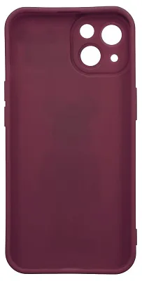 Силиконовый чехол для iPhone 14 с 3D мишкой Бордовый 400_400_532628