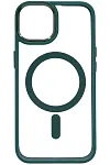 Чехол прозрачный с цветным бортиком MagSafe iPhone 14 Plus Зеленый 250_100_125042