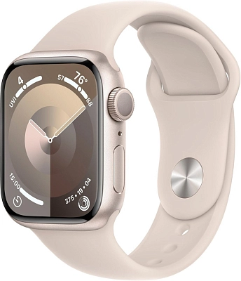 Часы Apple Watch Series 9 45mm Aluminium Case Sport Band Starlight M/L 400_400_640303