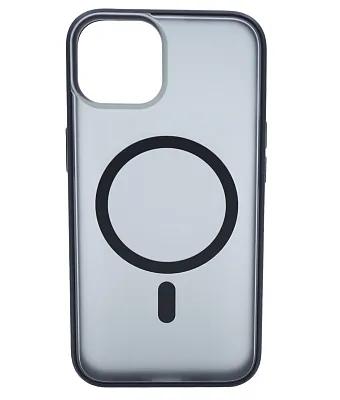 Чехол для iPhone 14 матовый с MagSafe Черный 400_400_124545