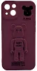Силиконовый чехол для iPhone 13 с 3D мишкой Бордовый 100_100_137740