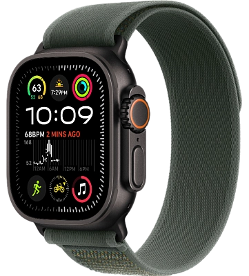 Часы Apple Watch Ultra 2 49mm Black Titanium Case GPS+Cellular Trail Loop Green S/M 400_400_640693