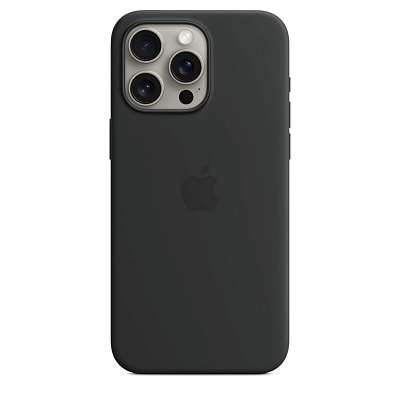 Чехол для iPhone 15 Pro Silicone Case with MagSafe - Black 400_400_642090