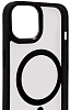 Чехол прозрачный с цветным бортиком MagSafe iPhone 14 Черный 100_100_642470